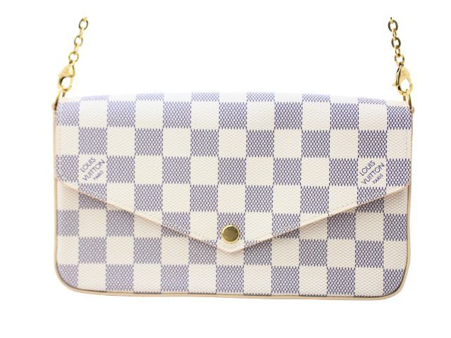 LOUIS VUITTON ルイ・ヴィトン バッグ ポシェット・フェリシー ダミエ・アズール ローズバレリーヌ ﾊﾞｯｸﾞ N63106 ショルダーバッグ ダミエアズールキャンバス ローズバレリーヌ レディース【中古】