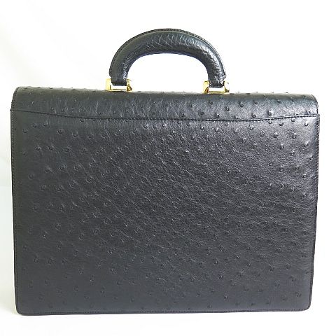 【美品 JRA公認】オーストリッチ ブリーフケース A4 鍵付き ビジネス 鍵付き A4 ブリーフケース JRA公認】オーストリッチ 【美品 ビジネス