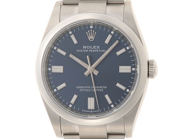 ROLEX ロレックス ウォッチ オイスター パーペチュアル36 時計 126000 腕時計 ステンレススチール ブライトブルー文字盤 自動巻き メンズ【中古】【472】SJ