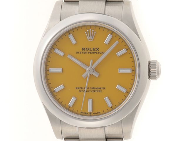 ROLEX ロレックス ウォッチ オイスター パーペチュアル31 時計 277200 腕時計 ステンレススチール イエロー文字盤 自動巻き レディース【中古】【472】SJ