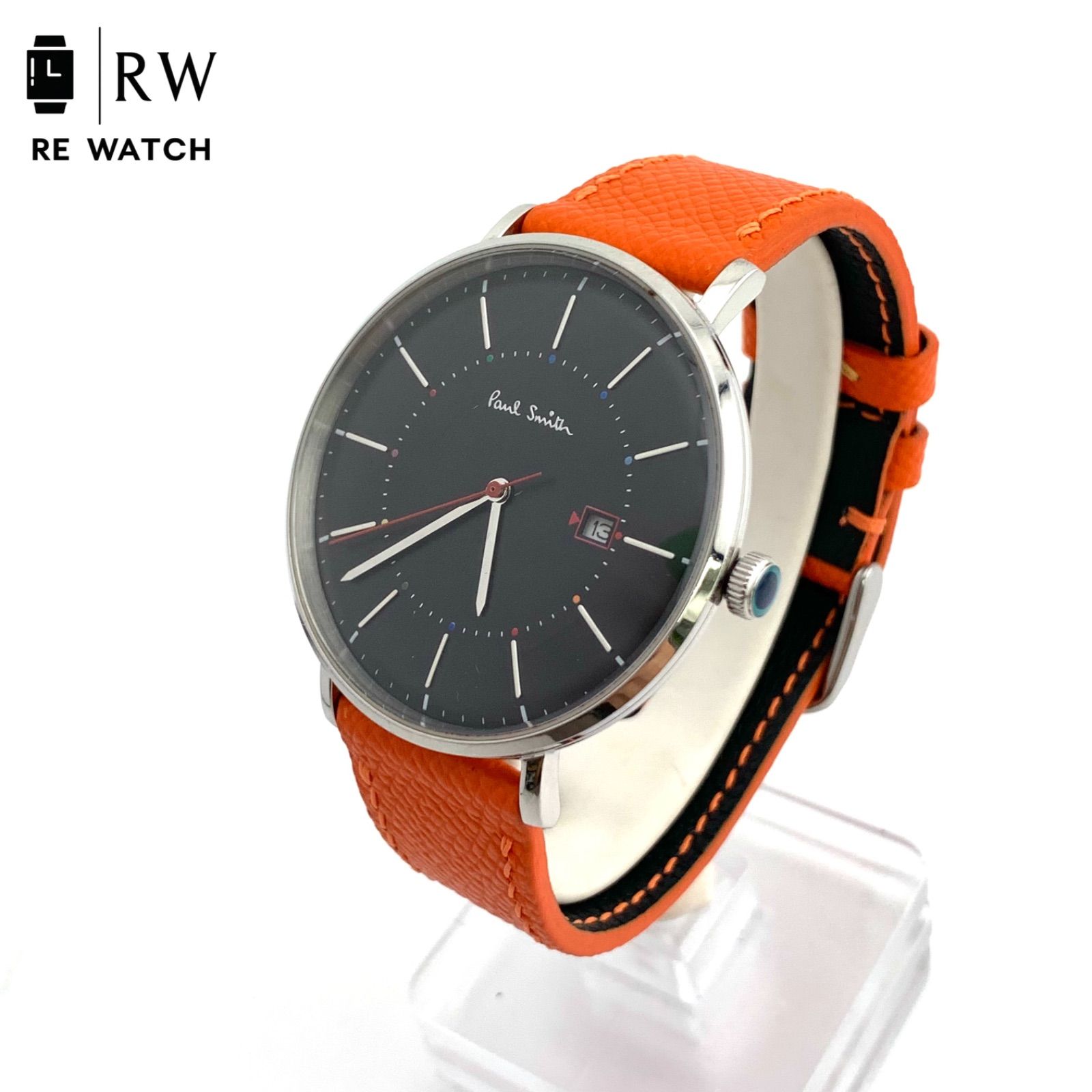 中古】Paul Smith 1008 腕時計 クォーツ ブラック文字盤 オレ - メルカリ