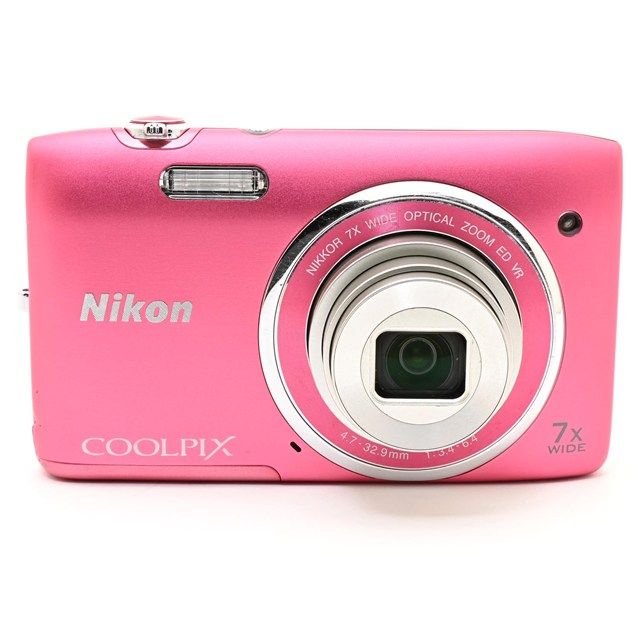 ＜並品＞ Nikon COOLPIX S3500 ストロベリーピンク S3500PK｜光学7倍ズーム｜2005万画素｜コンパクトデジタルカメラ｜動作良好｜バッテリー室蓋に隙間あり｜元箱・SDカード付属