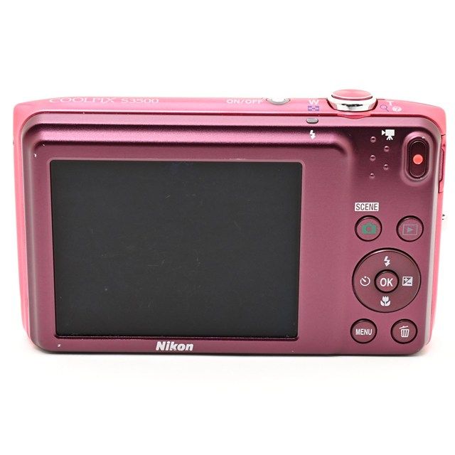 ＜並品＞ Nikon COOLPIX S3500 ストロベリーピンク S3500PK｜光学7倍ズーム｜2005万画素｜コンパクトデジタルカメラ｜動作良好｜バッテリー室蓋に隙間あり｜元箱・SDカード付属