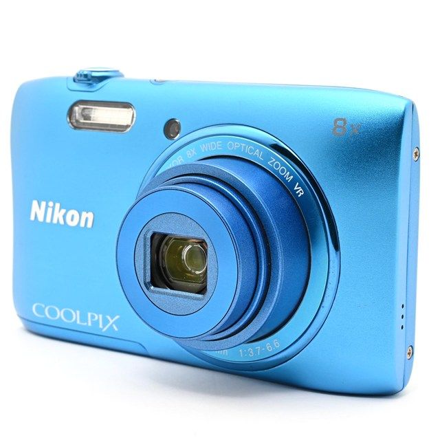＜並品＞ Nikon COOLPIX S3600 コバルトブルー S3600BL｜2005万画素｜光学8倍ズーム｜コンパクトデジタルカメラ｜動作良好｜USB端子カバー欠損｜実用品モデル