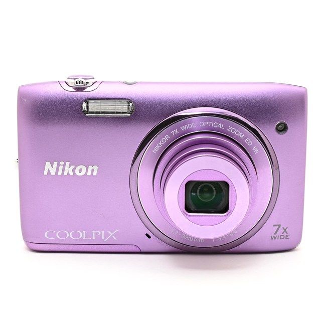＜良品＞ Nikon COOLPIX S3500 オーキッドパープル｜コンパクトデジタルカメラ｜動作良好｜外観きれい｜塗装剥がれ・打痕あり｜液晶小傷あり｜光学良好｜安心の実用モデル