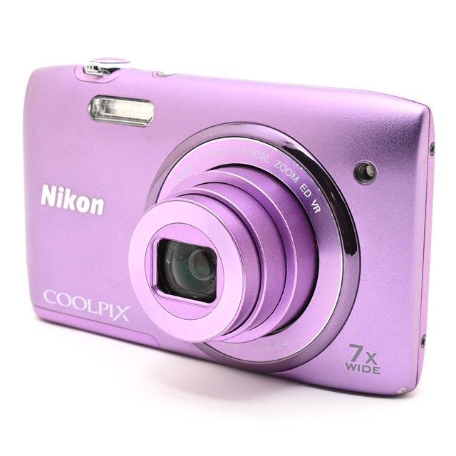 ＜良品＞ Nikon COOLPIX S3500 オーキッドパープル｜コンパクトデジタルカメラ｜動作良好｜外観きれい｜塗装剥がれ・打痕あり｜液晶小傷あり｜光学良好｜安心の実用モデル
