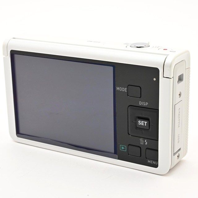 ＜美品＞ CASIO EXILIM EX-ZR70WE ホワイト｜自分撮り対応コンパクトデジタルカメラ｜チルト液晶｜メイクアップ＆セルフィーアート｜動作良好｜16GBカード・ポーチ付属｜極上美品