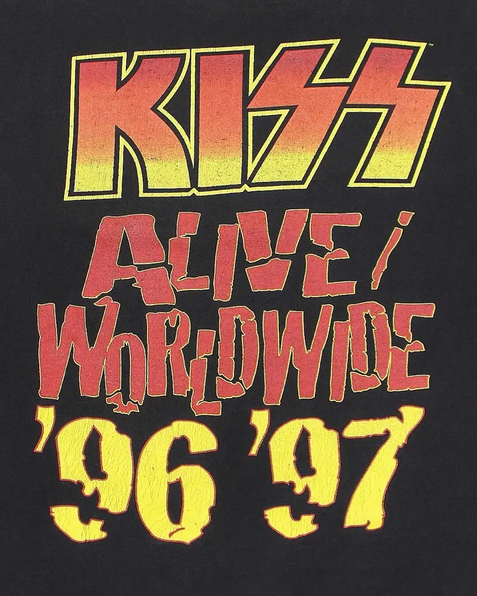 96/97 KITH(キス) キス ALIVE WORLD WIDE ツアー Tシャツ ヴィンテージ ROCK バンド