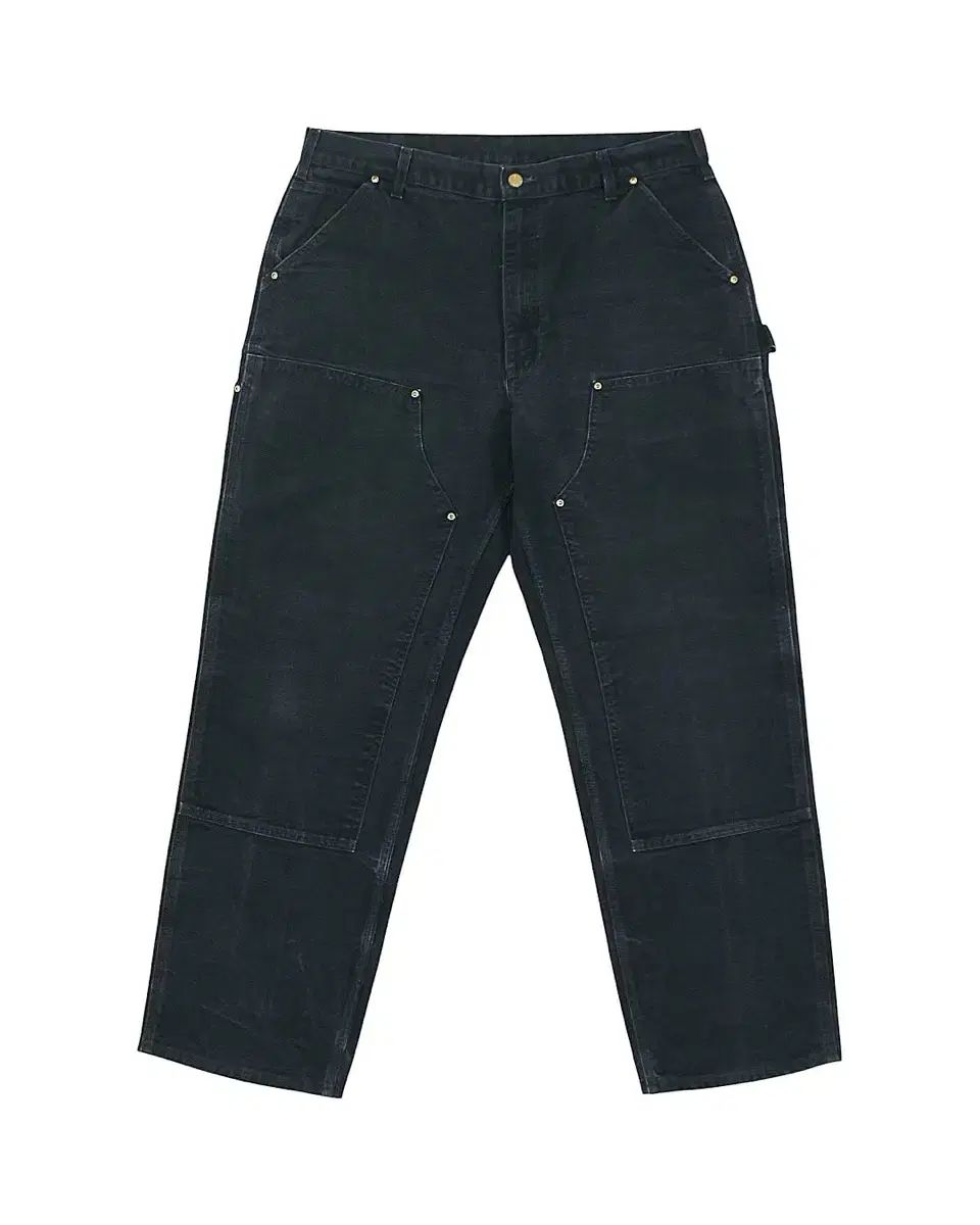 10s USA Carhartt カーハート B01 BLK ブラック ダブルニー カーペンター パンツ
