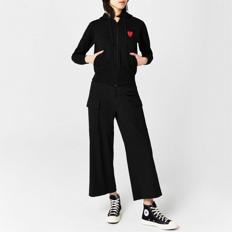 【送料無料】 コム・デ・ギャルソン レディース パーカー・スウェット フーディー アウター Double Heart Hoodie BlackRed 【送料無料】 コム・デ・ギャルソン レディース パーカー・スウェット フーディー アウター Double Heart Hoodie BlackRed