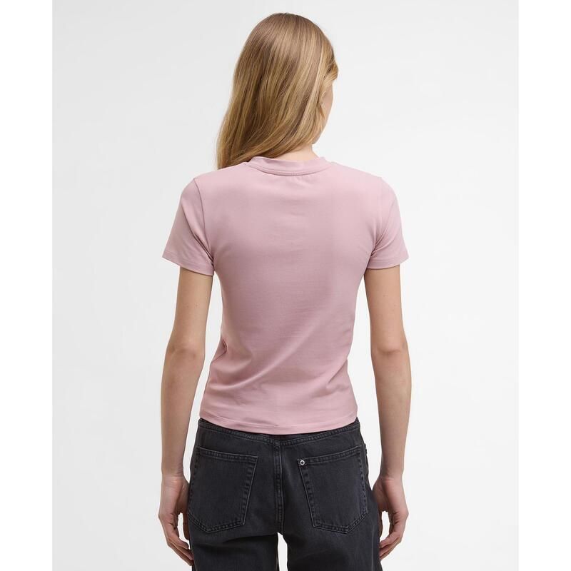 バブアー レディース トップス Tシャツ Barbour International Imogen TShirt Pale Mauve