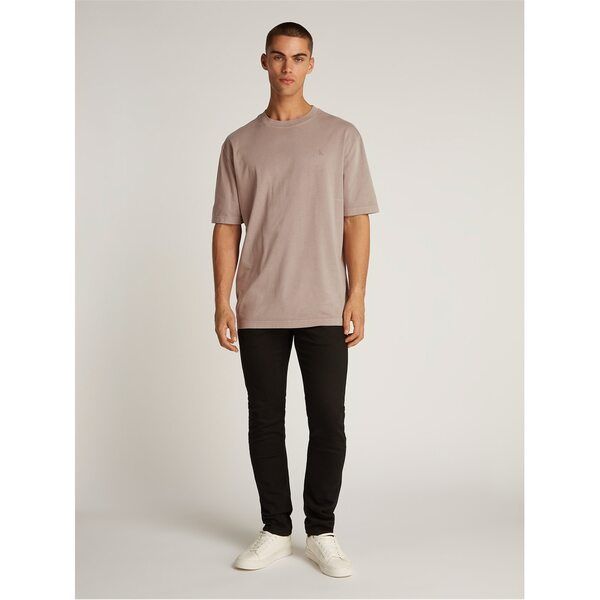 カルバンクライン メンズ トップス Tシャツ プリント Calvin Klein Jeans WASHED PUFF PRINT TEE Taupe Grey グレー
