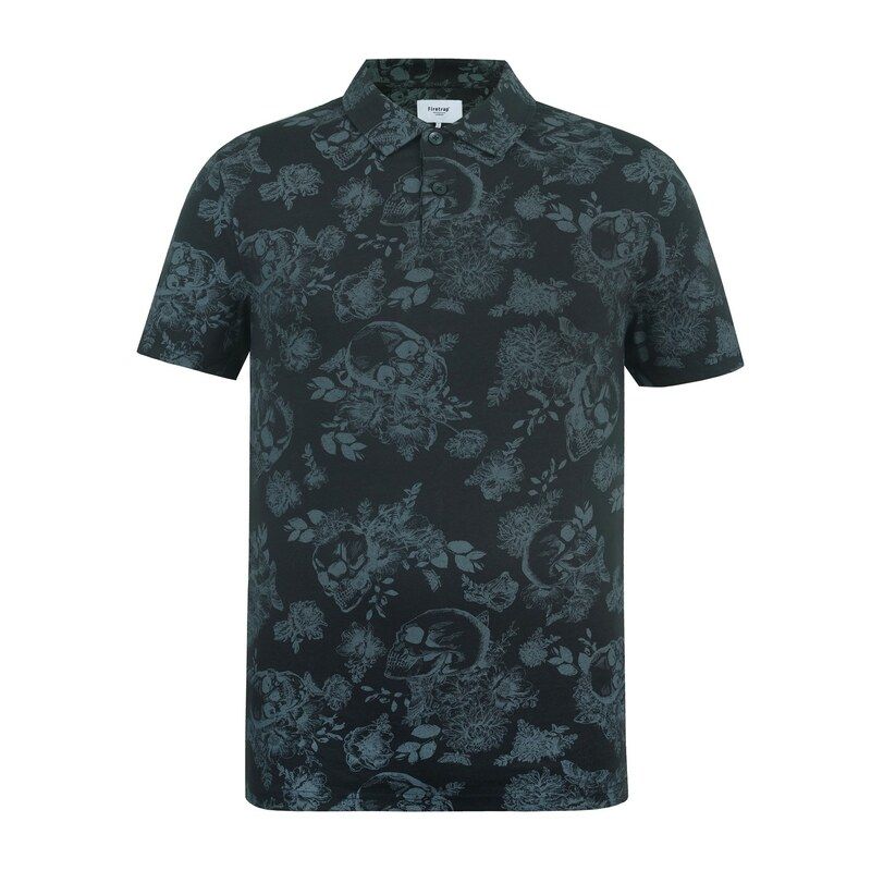 ファイヤートラップ メンズ トップス ポロシャツ Firetrap AOP Polo Sn43 Black ブラック