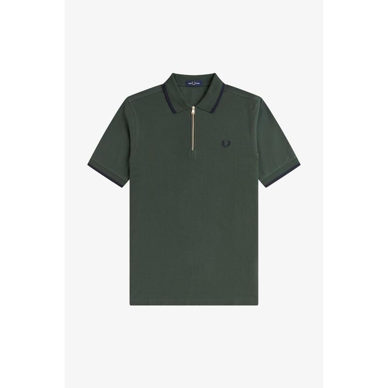 フレッドペリー メンズ トップス ポロシャツ クレープ 半袖 Fred Perry Mens Crepe Zipped ShortSleeve Polo Shirt Court Green X89 グリーン フレッドペリー メンズ トップス ポロシャツ クレープ 半袖 Fred Perry Mens Crepe Zipped ShortSleeve Polo Shirt Court Green X89 グリーン