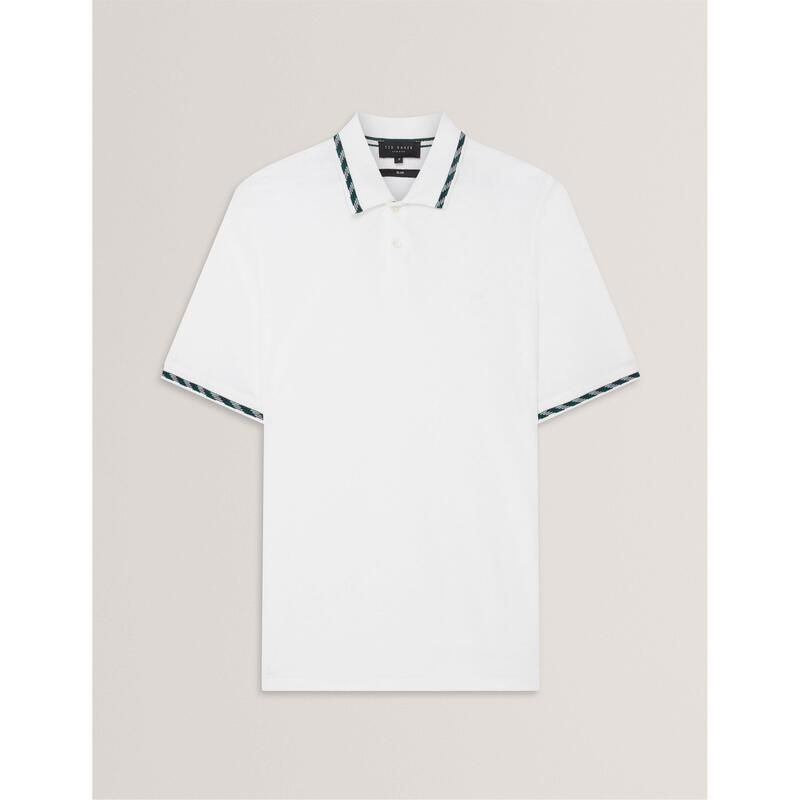 テッドベーカー メンズ トップス ポロシャツ 半袖 Ted Baker Mens Jacquard ShortSleeve Polo Shirt White ホワイト テッドベーカー メンズ トップス ポロシャツ 半袖 Ted Baker Mens Jacquard ShortSleeve Polo Shirt White ホワイト