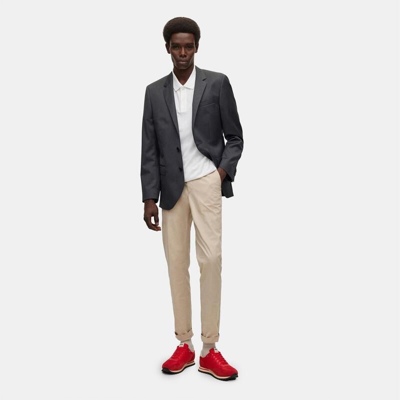 ボス メンズ アウター ジャケット・ブルゾン ウール ブレザー Boss Mens Cyl Blazer Premium Virgin Wool Dark Grey グレー