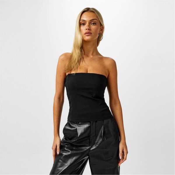ジャック ウィルス レディース トップス Tシャツ Jack Wills Bandeau Top Ld44 Black ブラック