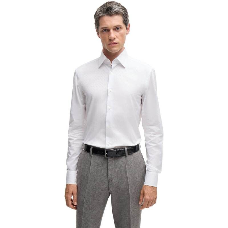 ボス メンズ トップス シャツ Boss HHankKentC1214 10242722 01 White 100 ホワイト