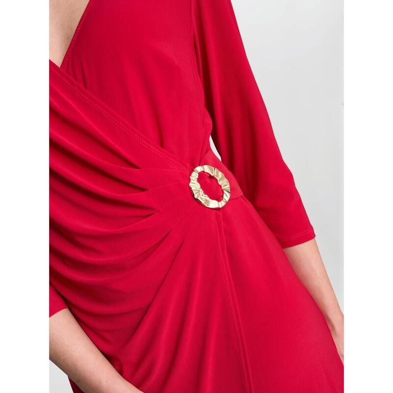 ジーナバッコーニ レディース トップス シャツ ジャージー Gina Bacconi Tilda Jersey Dress With Buckle Red レッド