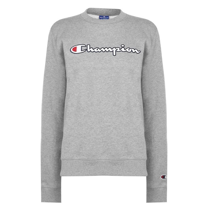 チャンピオン レディース アウター パーカー・スウェット クルーネック スウェット シャツ Champion Script Crew Neck Sweatshirt GRY
