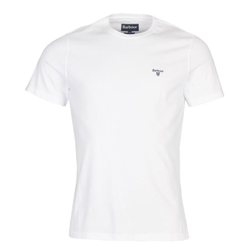 バブアー メンズ トップス Tシャツ Barbour Essential Sports TShirt White WH11 ホワイト 10,786円