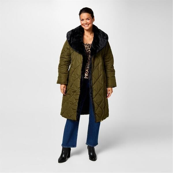 ビバ レディース アウター コート キルティング Biba Quilted Coat Khaki カーキ