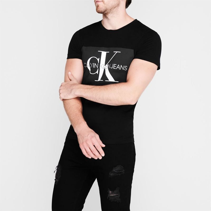 カルバンクライン メンズ トップス Tシャツ Calvin Klein Jeans Monogram T Shirt Black ブラック