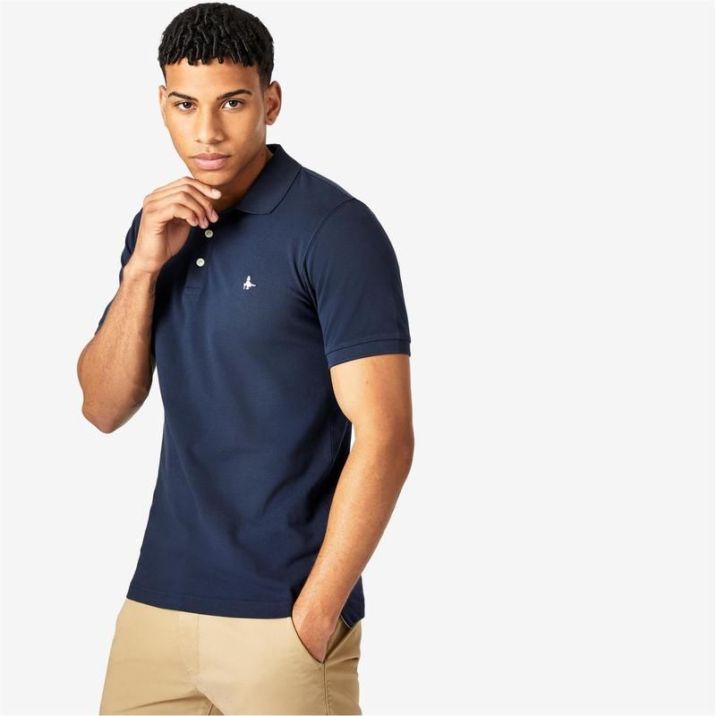 ジャック ウィルス メンズ トップス Tシャツ ポロシャツ Jack Wills Eaton Stretch Polo Navy ネイビー
