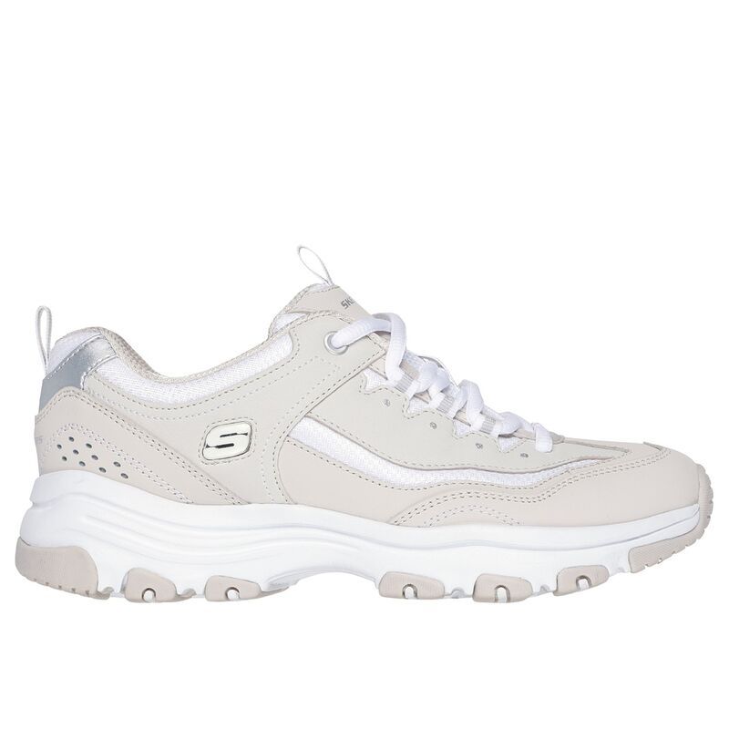 スケッチャーズ レディース シューズ スニーカー Skechers Icon Dlite Ladies Trainers TaupeWhite ホワイト