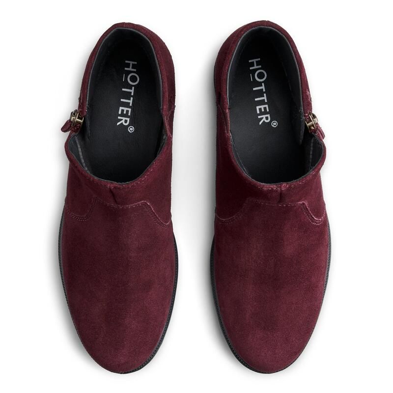 フーター レディース シューズ ブーツ・レインブーツ アンクル Hotter Ludlow Ankle Boots Wide Fit Maroon マルーン フーター レディース シューズ ブーツ・レインブーツ アンクル Hotter Ludlow Ankle Boots Wide Fit Maroon マルーン