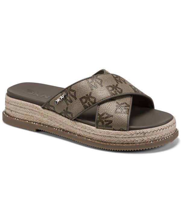 ダナ キャラン ニューヨーク レディース シューズ サンダル DKNY Womens BerrislipOn Flat Sandals Chino