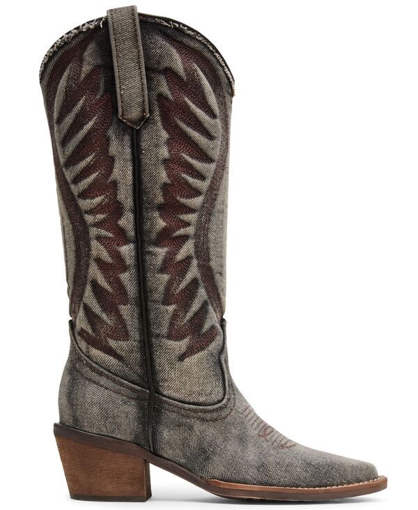 スティーブ マデン レディース シューズ ブーツ・レインブーツ Steve Madden Womens AlbanyD Western Cowboy Boots Black Denim ブラック