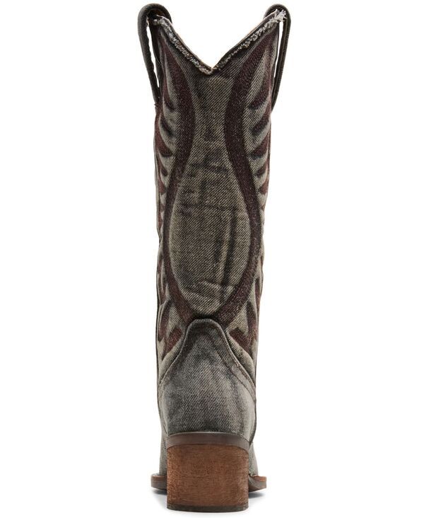 スティーブ マデン レディース シューズ ブーツ・レインブーツ Steve Madden Womens AlbanyD Western Cowboy Boots Black Denim ブラック
