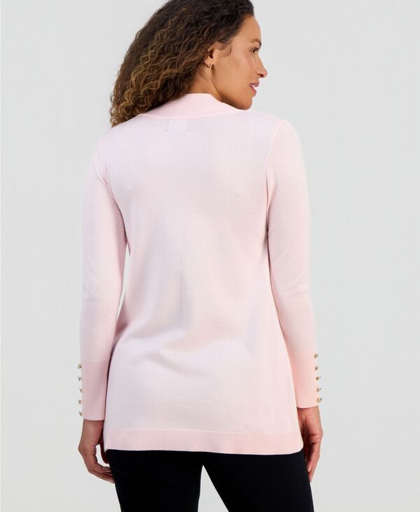 ジェイエムコレクション レディース アウター ニット・セーター カーディガン JM Collection Womens ButtonSleeve Flyaway Cardigan Fiji Pink ピンク ジェイエムコレクション レディース アウター ニット・セーター カーディガン JM Collection Womens ButtonSleeve Flyaway Cardigan Fiji Pink ピンク