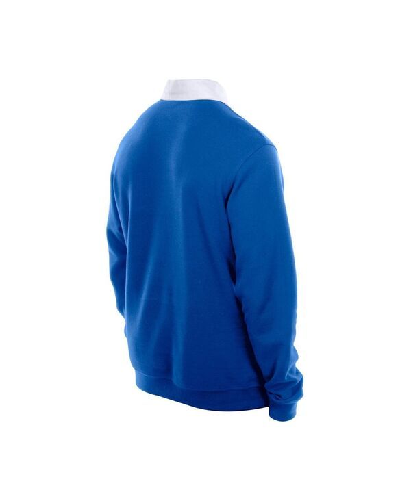 ニューエラ メンズ トップス ポロシャツ New Era Mens Royal New York Mets Throwback Prep Color Block Rugby Polo Shirt Royal