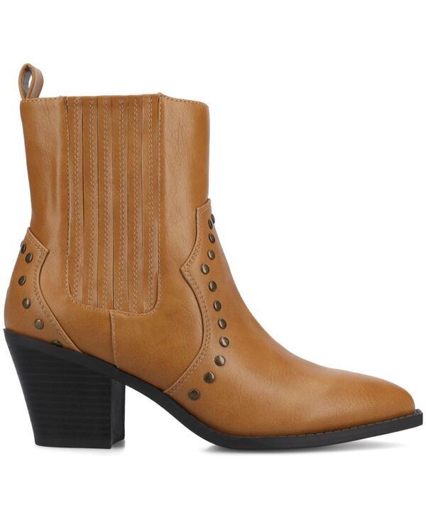 ジュルネ コレクション レディース シューズ ブーツ・レインブーツ アンクル ブーツ Journee Collection Womens Braylee Western Studded Ankle Booties Tan タン ジュルネ コレクション レディース シューズ ブーツ・レインブーツ アンクル ブーツ Journee Collection Womens Braylee Western Studded Ankle Booties Tan タン