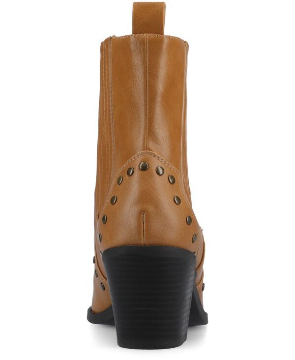 ジュルネ コレクション レディース シューズ ブーツ・レインブーツ アンクル ブーツ Journee Collection Womens Braylee Western Studded Ankle Booties Tan タン ジュルネ コレクション レディース シューズ ブーツ・レインブーツ アンクル ブーツ Journee Collection Womens Braylee Western Studded Ankle Booties Tan タン