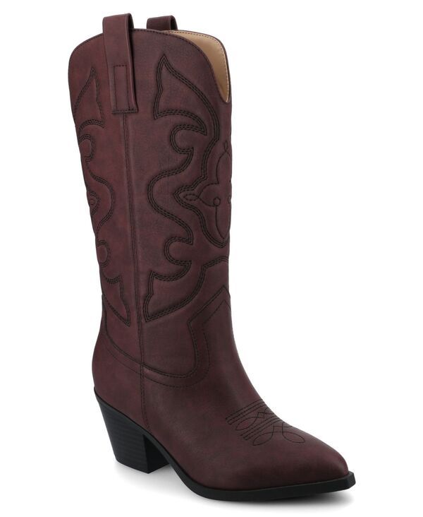 ジュルネ コレクション レディース シューズ ブーツ・レインブーツ Journee Collection Womens Chantry Regular Wide Calf Western Mid Shaft Boots Oxblood オックスブラッド