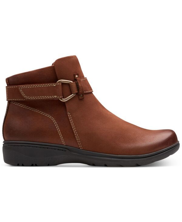 クラークス レディース シューズ ブーツ・レインブーツ Clarks Collection Womens Carleigh Drift Wedge Booties British Tanubuck タン