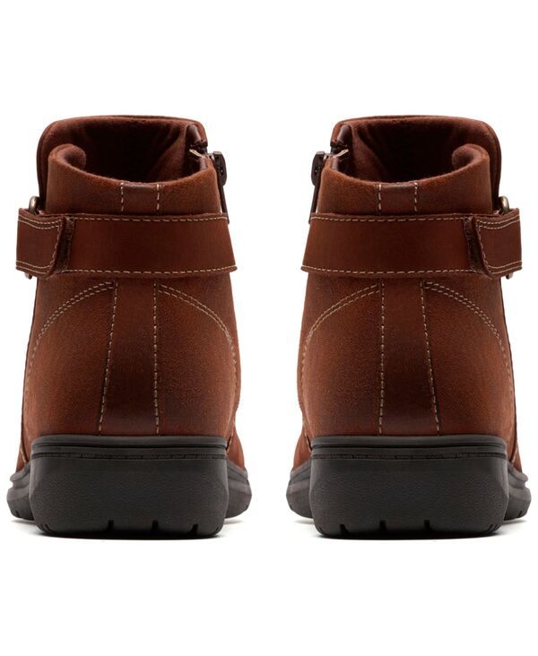 クラークス レディース シューズ ブーツ・レインブーツ Clarks Collection Womens Carleigh Drift Wedge Booties British Tanubuck タン