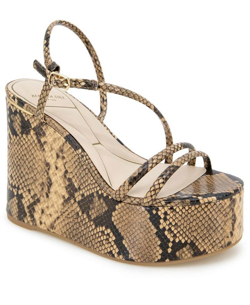 ケネスコール レディース シューズ サンダル プラットフォーム Kenneth Cole New York Womens Tatiana Platform Wedge Sandals Sand Snake サンド