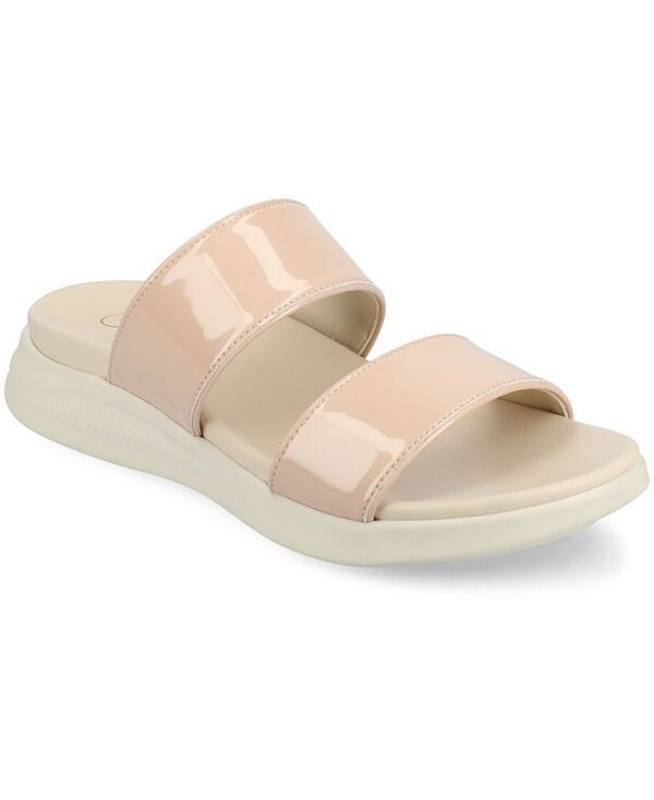 ジュルネ コレクション レディース シューズ サンダル Journee Collection Womens Janis SlipOn Wedge Sandals Patent Nude