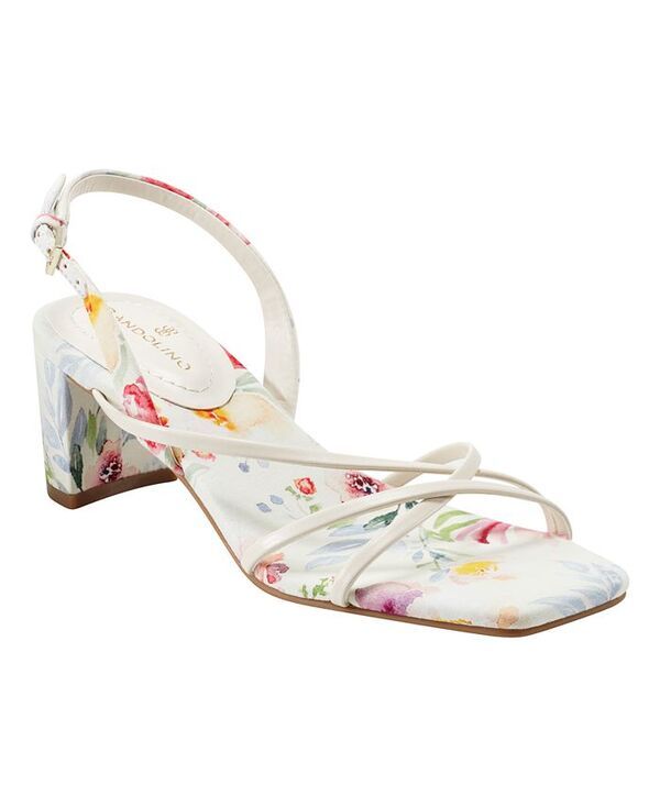 バンドリーノ レディース シューズ サンダル Bandolino Womens Keltie Square Toe Strappy Dress Sandals Ivory Floral アイボリー