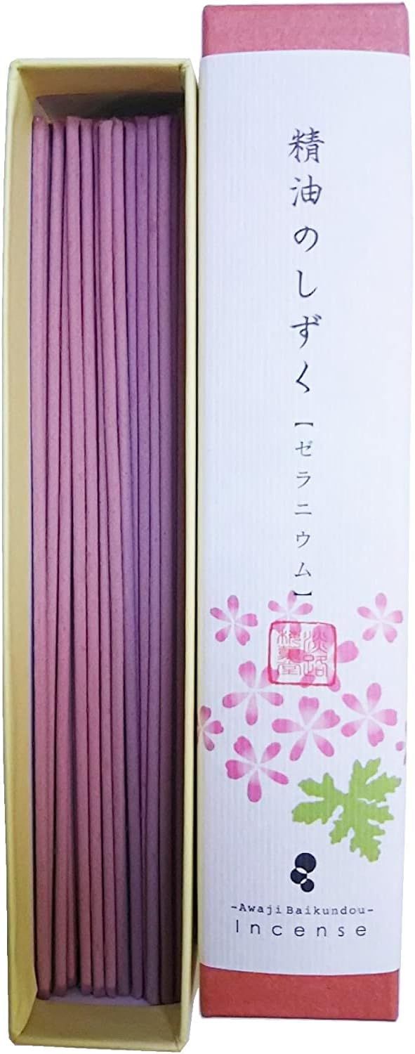 Awaji BaikundoのIncenseStick 精油のしずく ゼラニウム (8g) #181… (5)