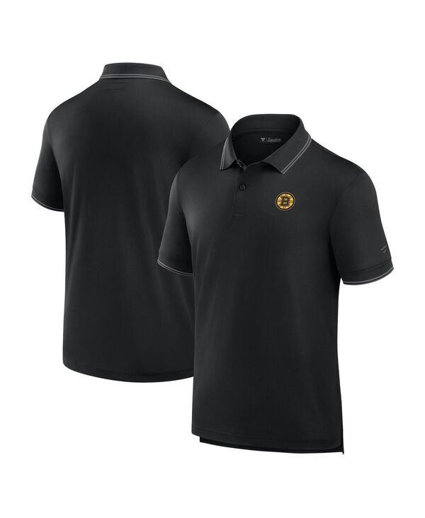 ファナティクス メンズ トップス ポロシャツ Fanatics Mens Black Boston Bruins Front Office PiquePolo Shirt Black ブラック