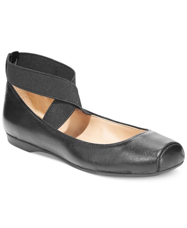 ジェシカシンプソン レディース シューズ パンプス アンクル Jessica Simpson Womens Mandalaye Elastic CrissCross Ankle Strap Ballet Flats Black ブラック