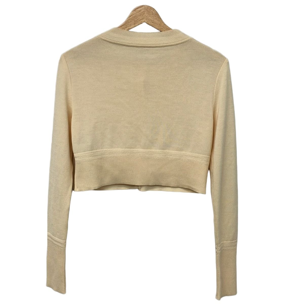 FOXEY(フォクシー) カーディガン サイズ38 M レディース美品 - 37064 アイボリー 長袖/ショート丈
