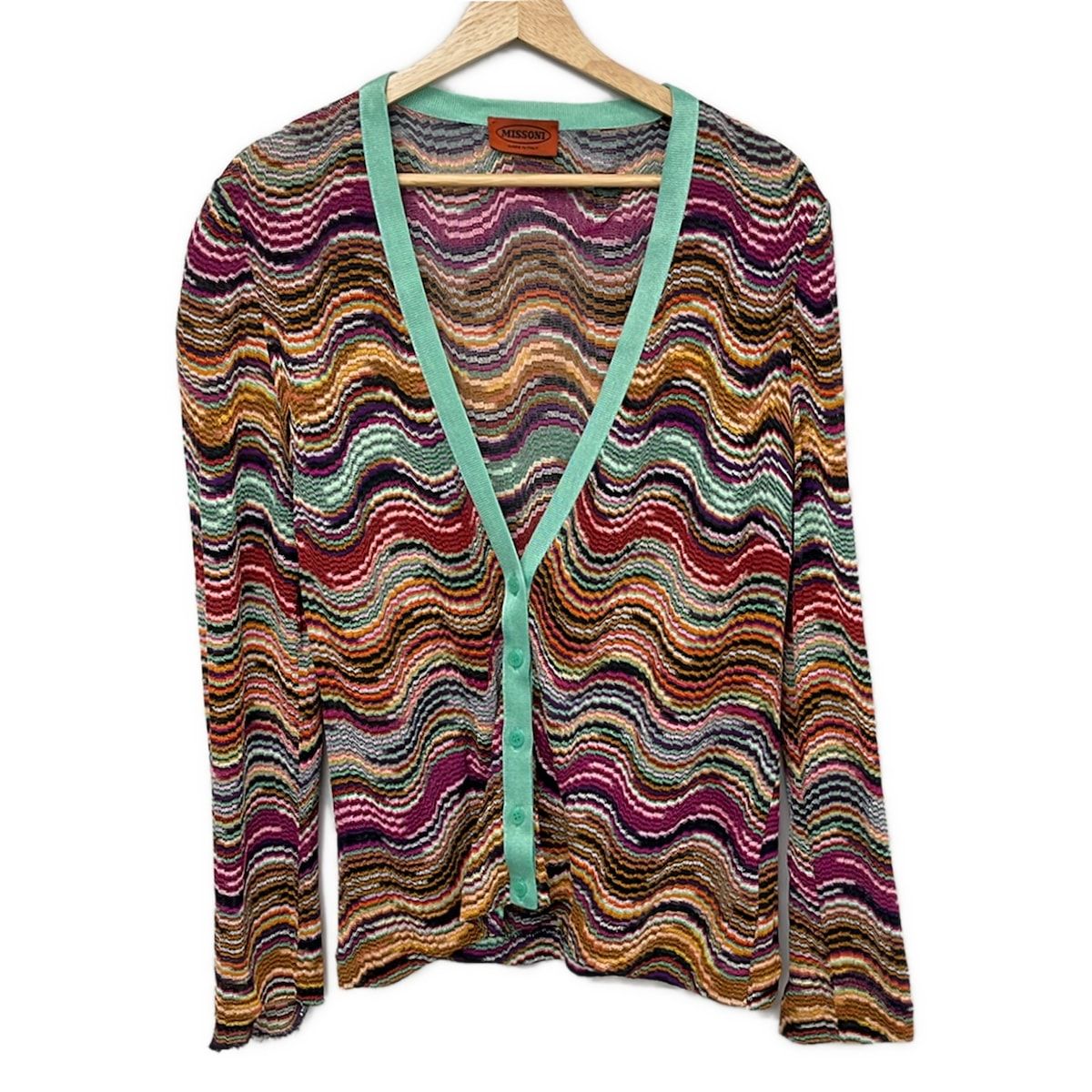 MISSONI(ミッソーニ) カーディガン サイズ48 XL レディース - ライト