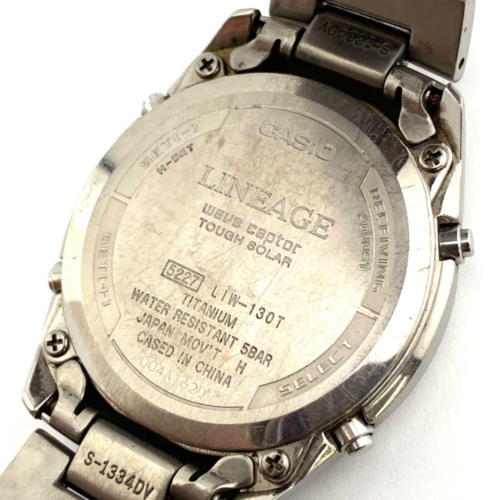 中古】CASIO LINEAGE LIW-130T チタン 電波ソーラー - メルカリ
