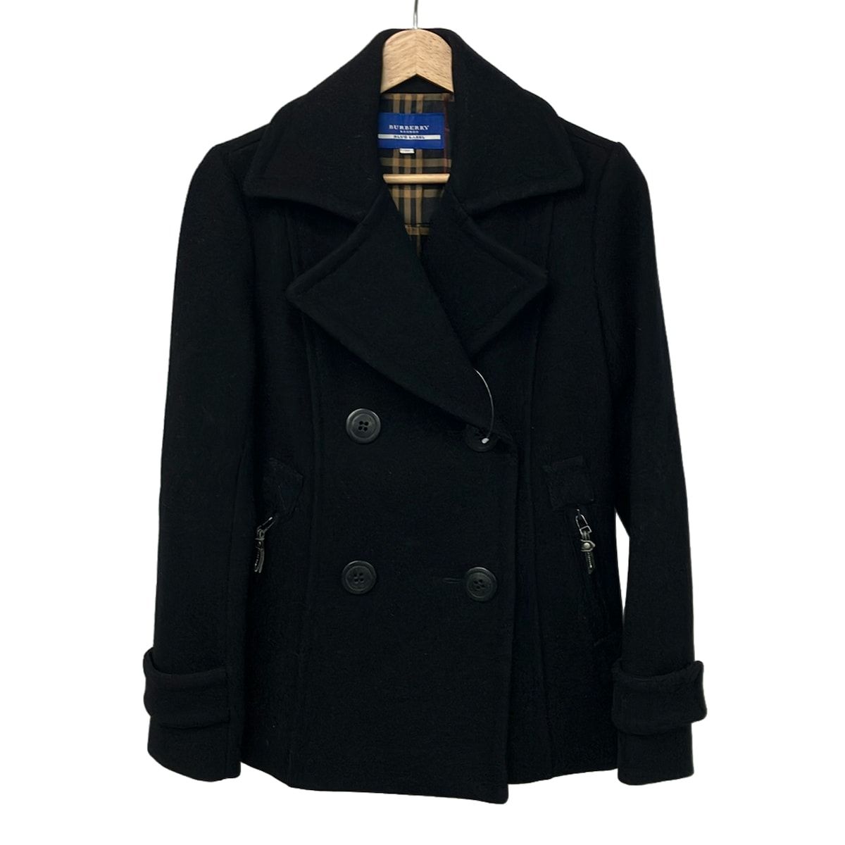 Burberry Blue Label(バーバリーブルーレーベル) コート サイズ38 M レディース - 黒 長袖/冬